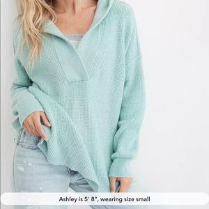 Aqua oversized sweater